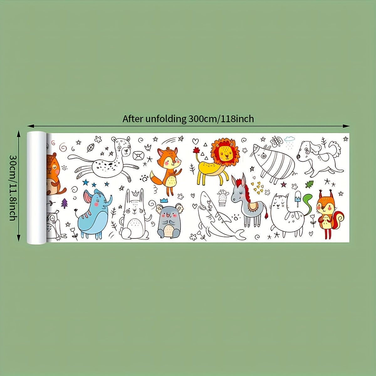 Creative Doodle and Painting Roll for Kids, 3m Expanded Doodle Paper