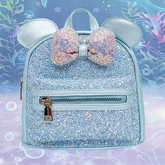 Kids Backpack Sequin Bow Backpack School Bag Ear Kindergarten Backpack