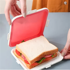 Portable Lunch Box With Lid for Sandwiches, Toast, Bento Box