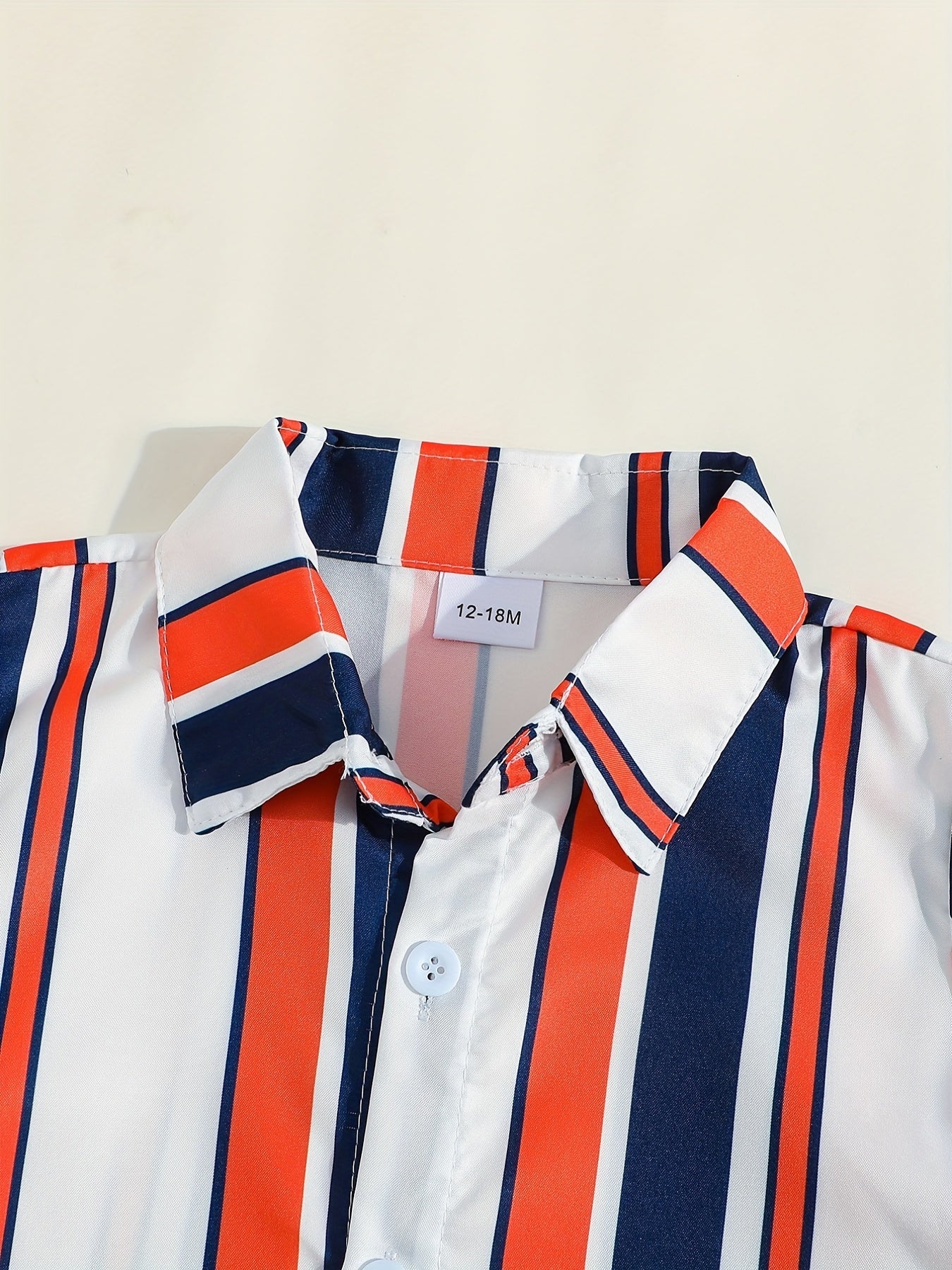 2pcs Infant Boys Striped Shirt & Shorts Set for Summer