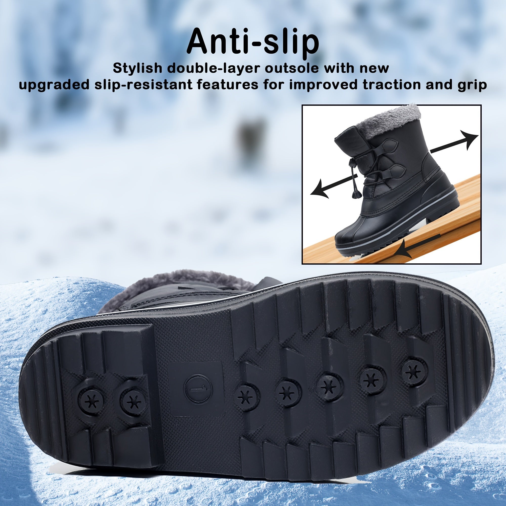 Warm Fleece Cozy Snow Boots for Boys