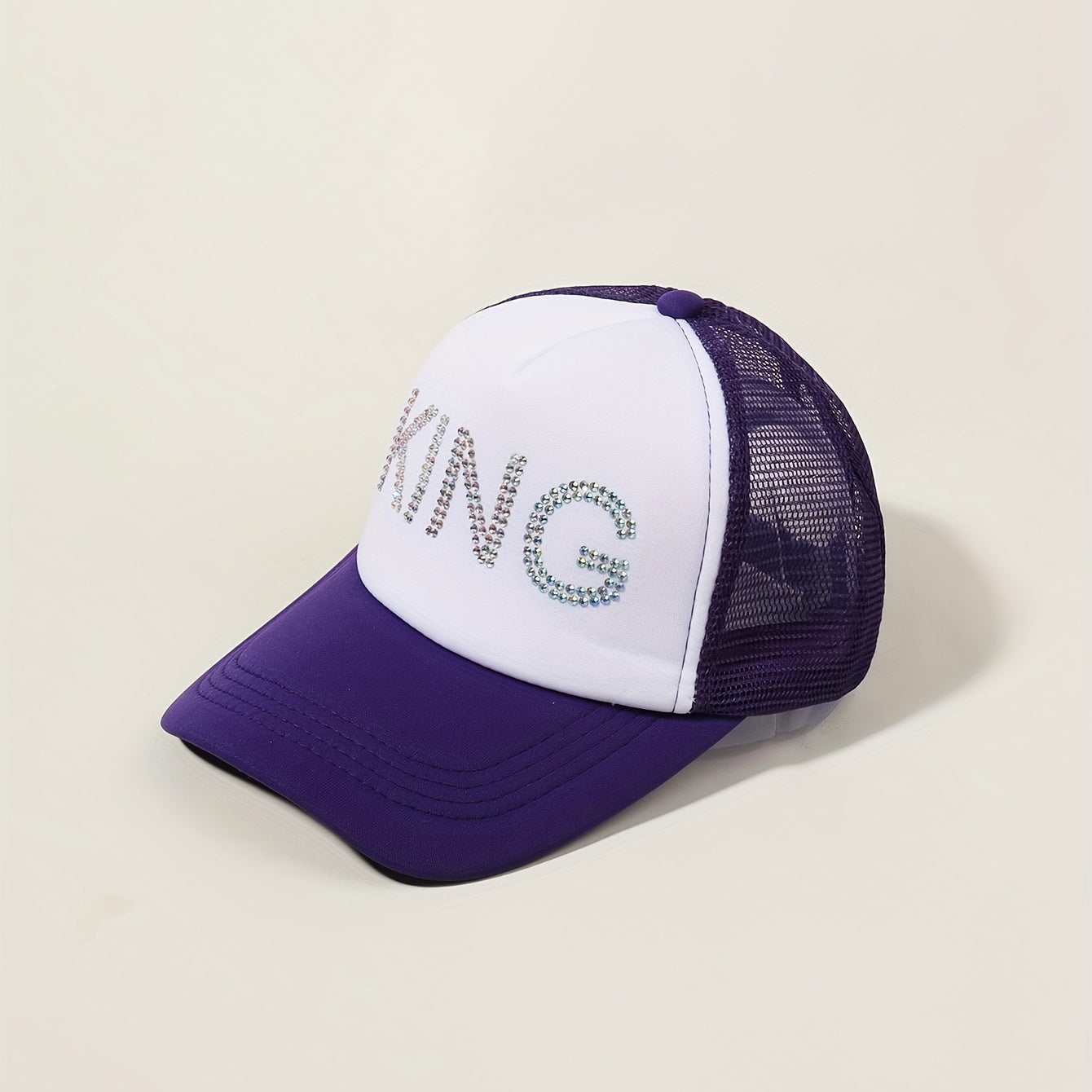 Purple Baseball Cap Casual Mesh Trucker Hats Adjustable Sunscreen Dad Hats