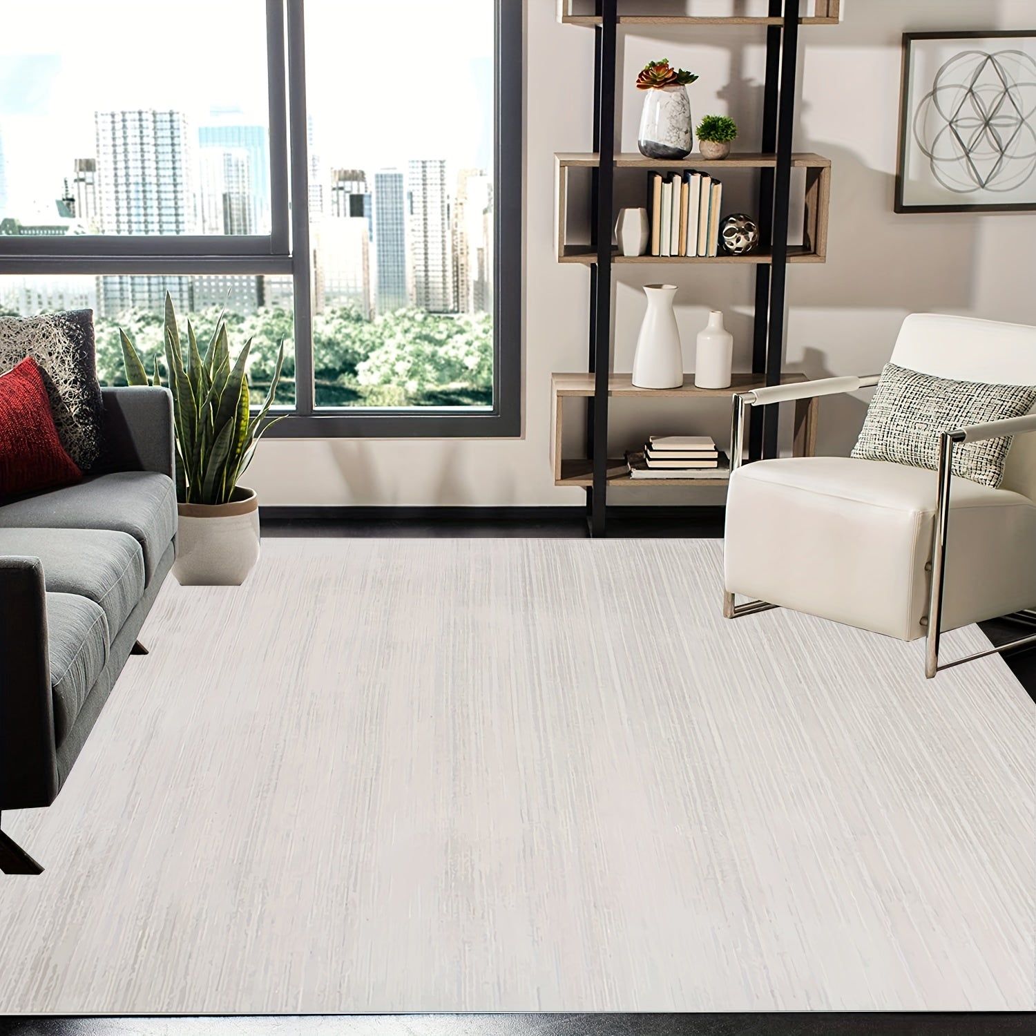 Soft Fluffy Faux Wool Area Rug Washable Large Indoor Carpet