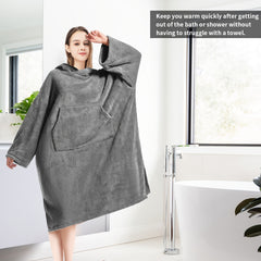 Mutao Surf Poncho Changing Robe Unisex Hooded Bathrobe Soft Swimming Poncho