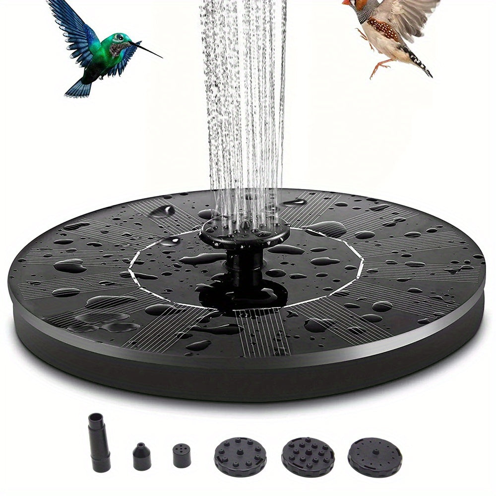 Solar Fountain with Lights, 8 Nozzles for Bird Bath, Pond, Fish Tank