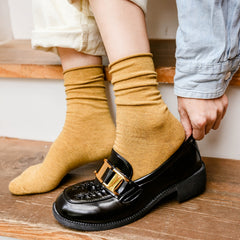 5 Pairs Vintage Mid Tube Cozy Socks Women's Stockings