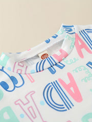 Girls' Back to School Cartoon Sweatshirt Top