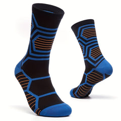 Compression Socks for Outdoor Training, Wear-resistant, Breathable Crew Socks