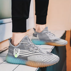 Men's Lace up Sneakers Athletic Shoes Breathable Running Basketball Gym
