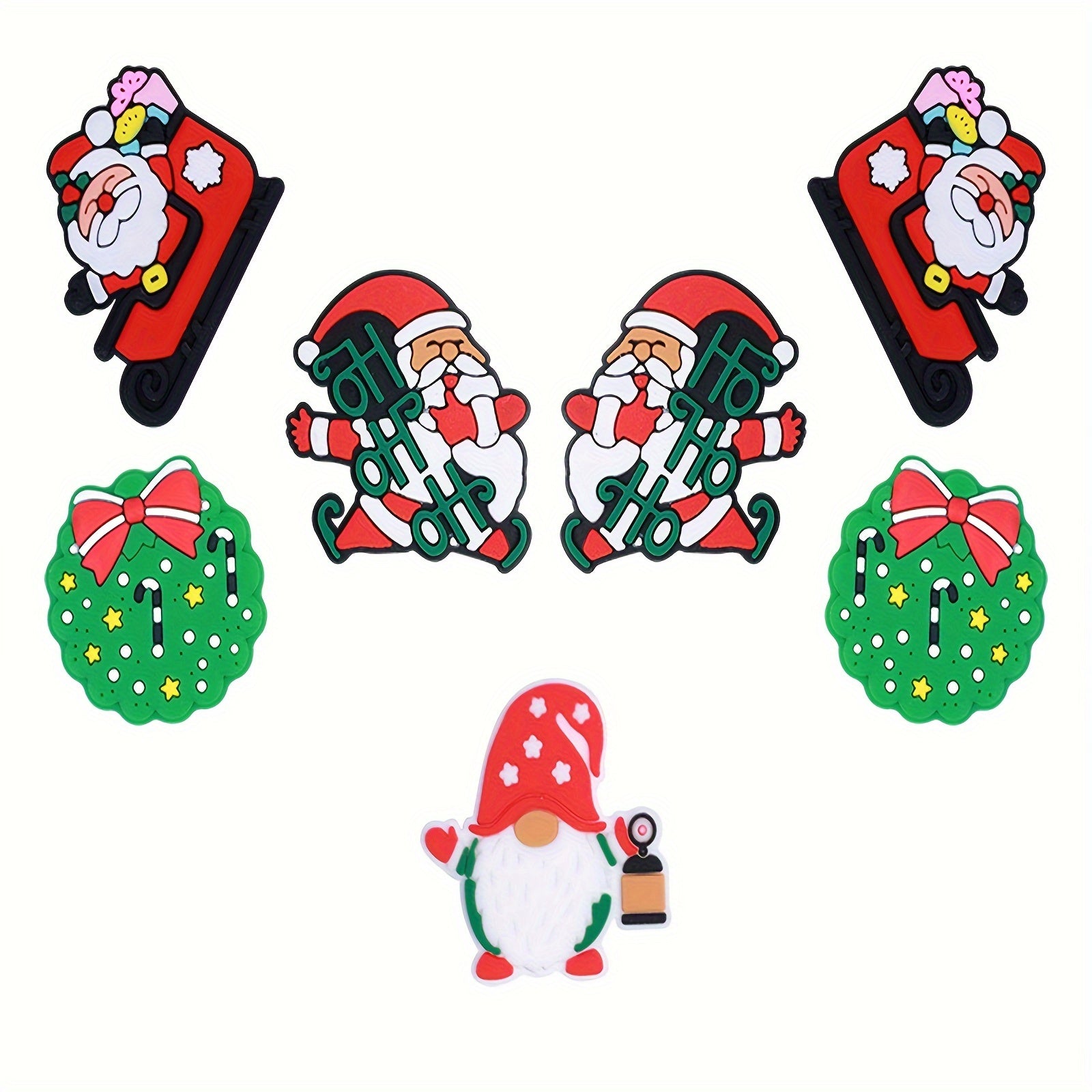 9pcs Christmas Silicone Focal Beads for Keychain Necklace Bracelet