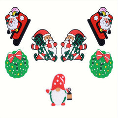 9pcs Christmas Silicone Focal Beads for Keychain Necklace Bracelet