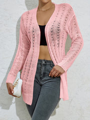 Casual Long Sleeve Open Front Cardigan