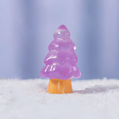 30pcs Christmas Glow Resin Mini Tree Decoration Small Ornaments Aquarium