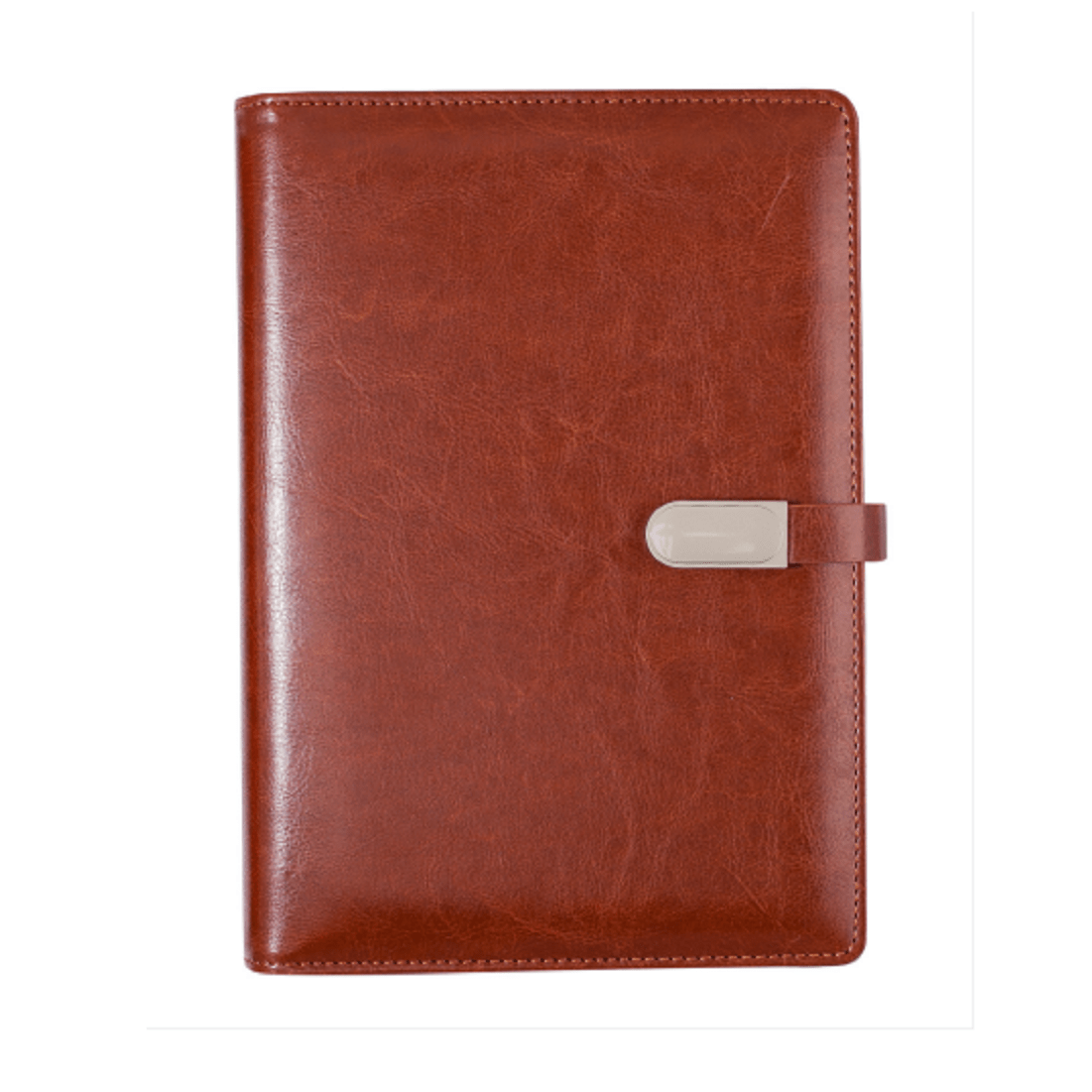 Refillable A5 PU Leather Notebook Binder Cover 6 Ring Magnetic Closure