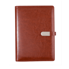 Refillable A5 PU Leather Notebook Binder Cover 6 Ring Magnetic Closure
