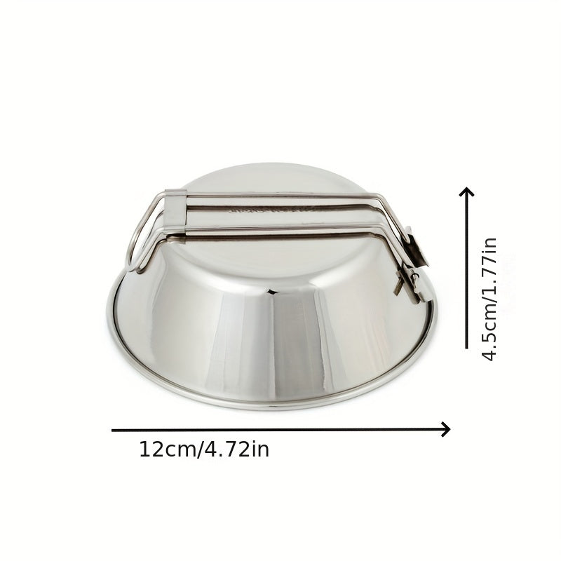 Stainless Steel Folding Bowl Picnic Rice Bowl Barbecue Cup