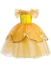 Princess Dress Puff Sleeve Fairy Tale Costume Kids Clothes
