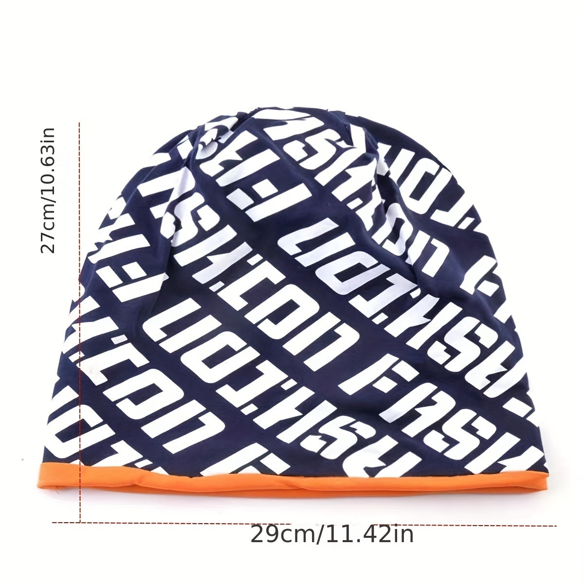 Hip Hop Printed Beanie Slouchy Baggy Hat Lightweight Skull Cap