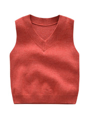 Boys Knit V neck Sweater Vest for Autumn