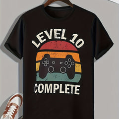Gamepad Print Men's Graphic T-shirt for Summer