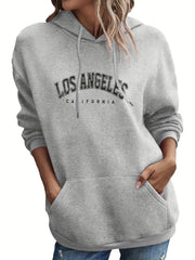 LA Kangaroo Pocket Hoodie Long Sleeve Sweatshirt