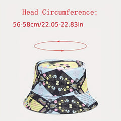 Funny Double-Sided Bucket Hat Hawaiian Vacation Sunshade Hat