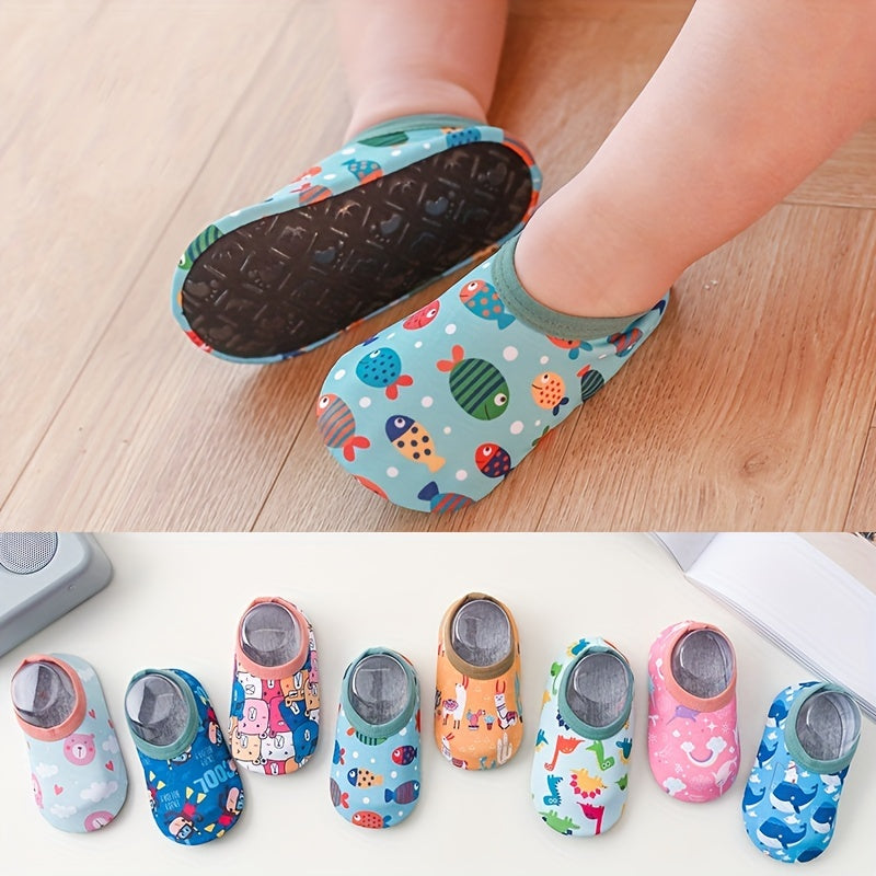 Animal Print Non Slip Floor Socks for Baby Boys and Girls