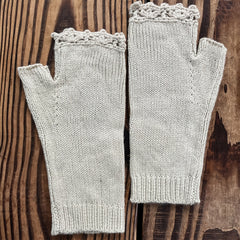 Embroidered Bird Flowers Gloves Arm Warmer Woolen Winter Gloves