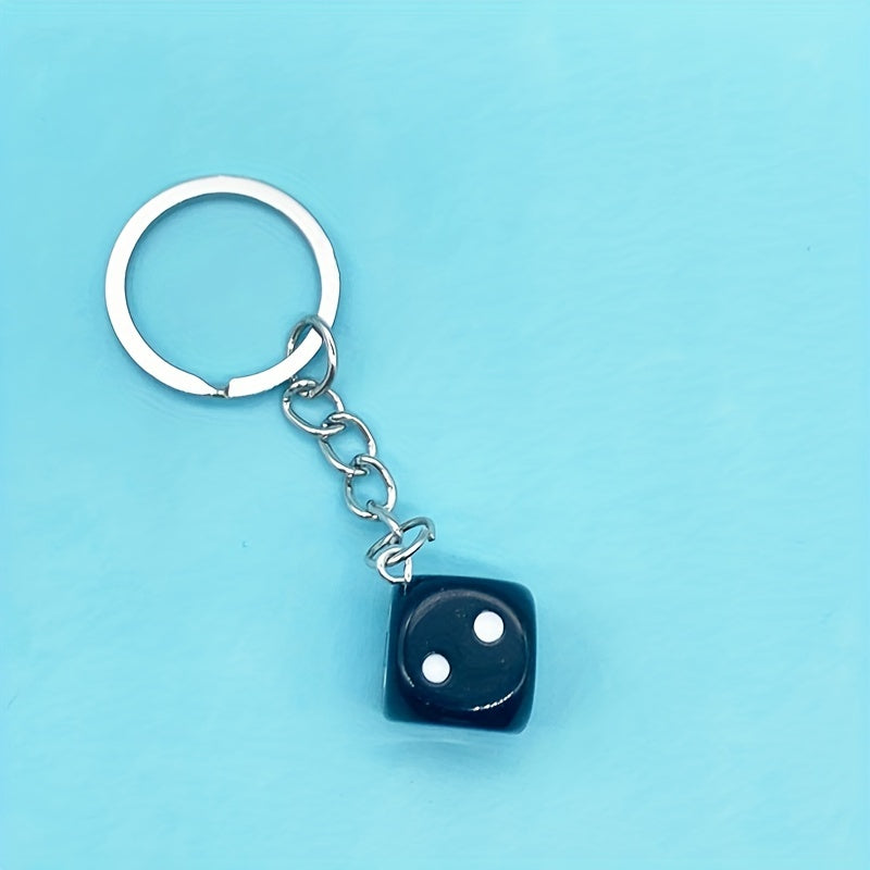 Resin Dice Keychain Mini Bag Gift Pendant
