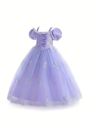 Girls Princess Dress Up Costume Halloween Party Dress