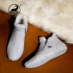 Men's Winter Ankle Boots Zipper Walking Shoes
