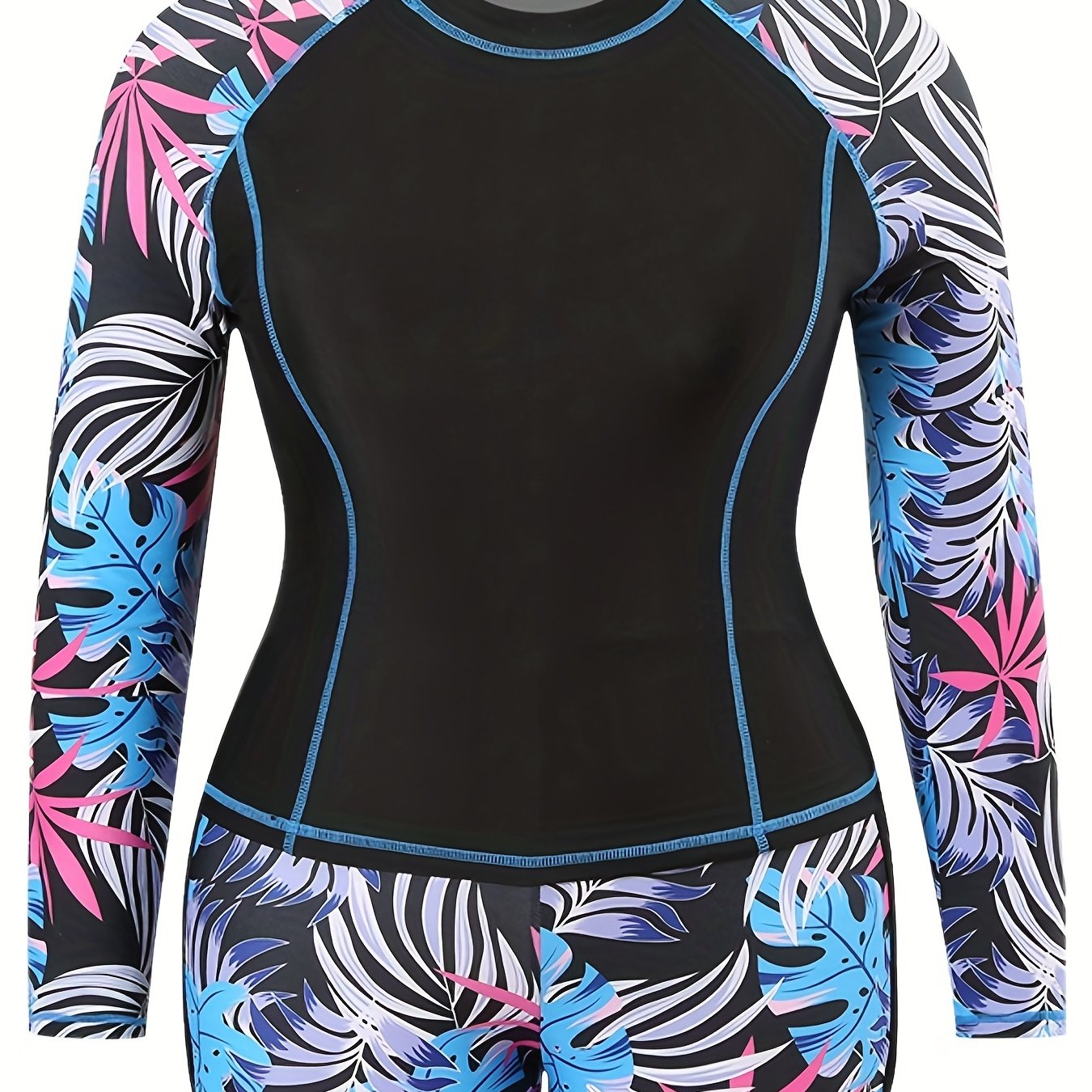 Modest Swimsuit Set Women's Plus Long Sleeve