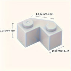 32pcs Wedge Shaped Building Blocks 2x2 Mixed Colors DIY Puzzle Toys