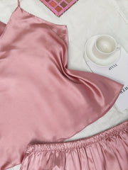 Women's Plus Satin V Neck Pajama Set