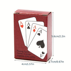 1pc Mini Poker Playing Cards Creative Gift Tabletop Game Travel Accessories