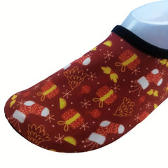 Girl's Christmas Style Water Socks Quick Dry Non Slip