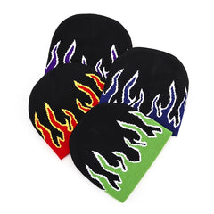 Men's Flame Pullover Hat Winter Beanie