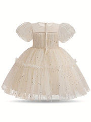 Princess Dress Gypsophila Print Puffy Skirt Girls Tutu Dress