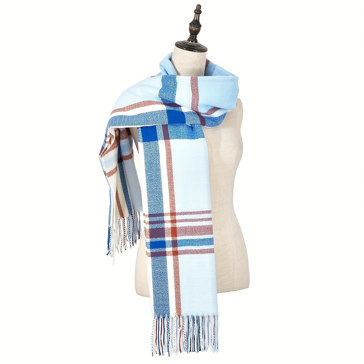 Cashmere Plaid Men's Scarf Wrap Shawl
