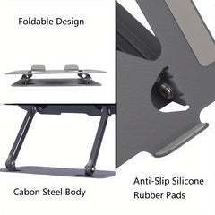 Collapsible Metal Laptop Desktop Stand Foldable Desk Clip Holder