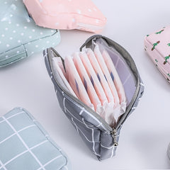 Portable Sanitary Napkin Storage Bag Mini Zipper Coin Purse