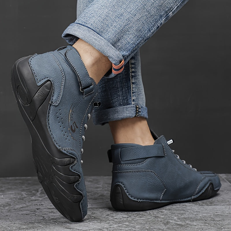 Men's Retro Casual Ankle Sneakers Anti-Skid Slip On Shoes for Outdoor Hiking