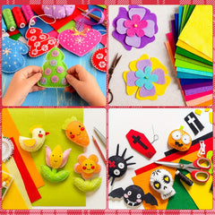 40pcs Mixed DIY Square Non-Woven Fabric Craft Felt Blocks 1mm Thick