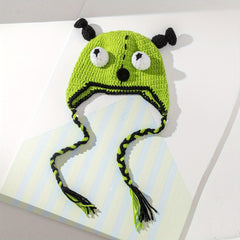 Funny Devil Beanie Warm Knit Hat Ear Flap Unisex Coldproof Beanies Autumn Winter