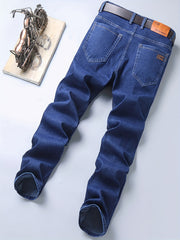 Men's Casual Street Style Straight Leg Denim Pants