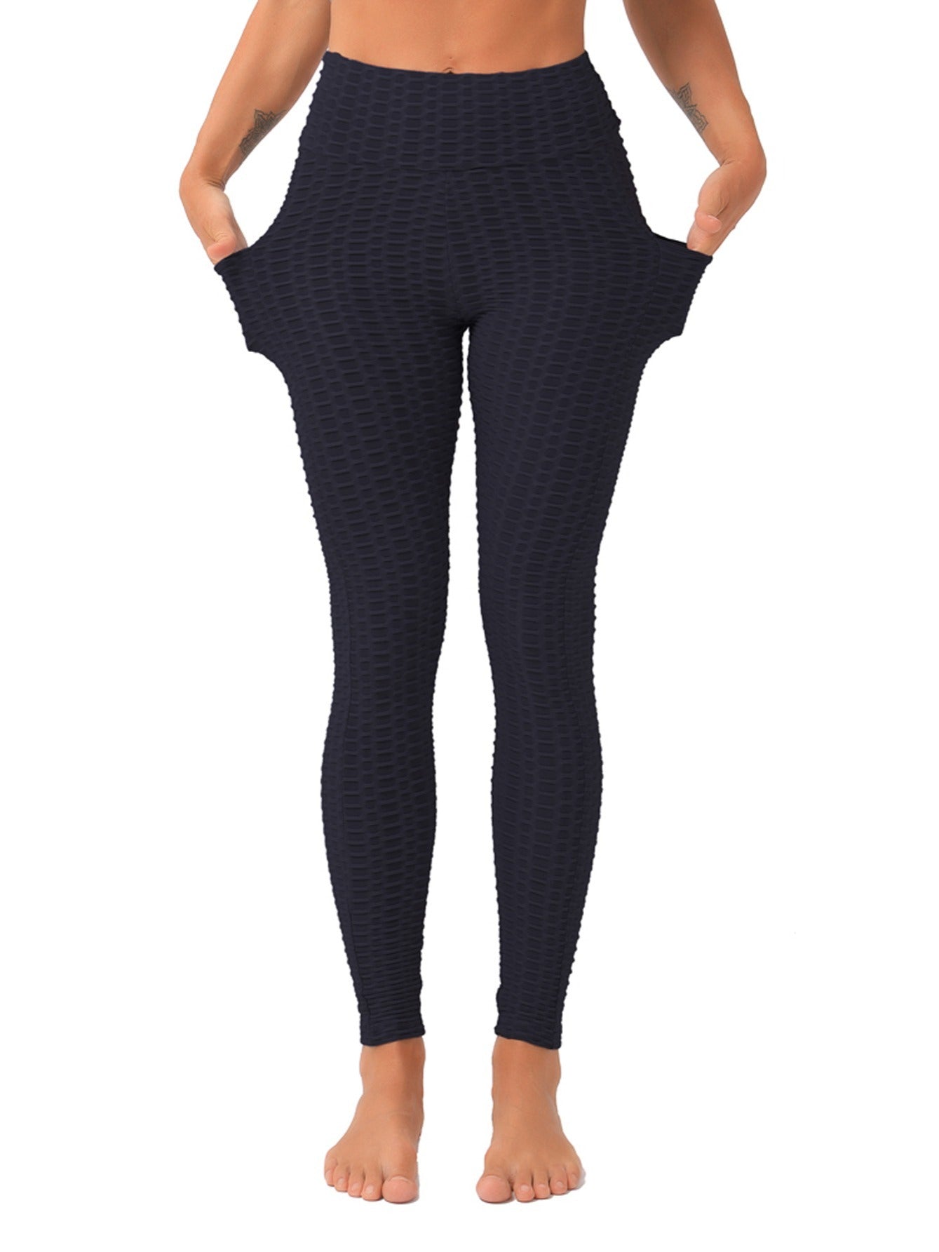 Women's High Waisted Butt Lifting Yoga Leggings With Pocket