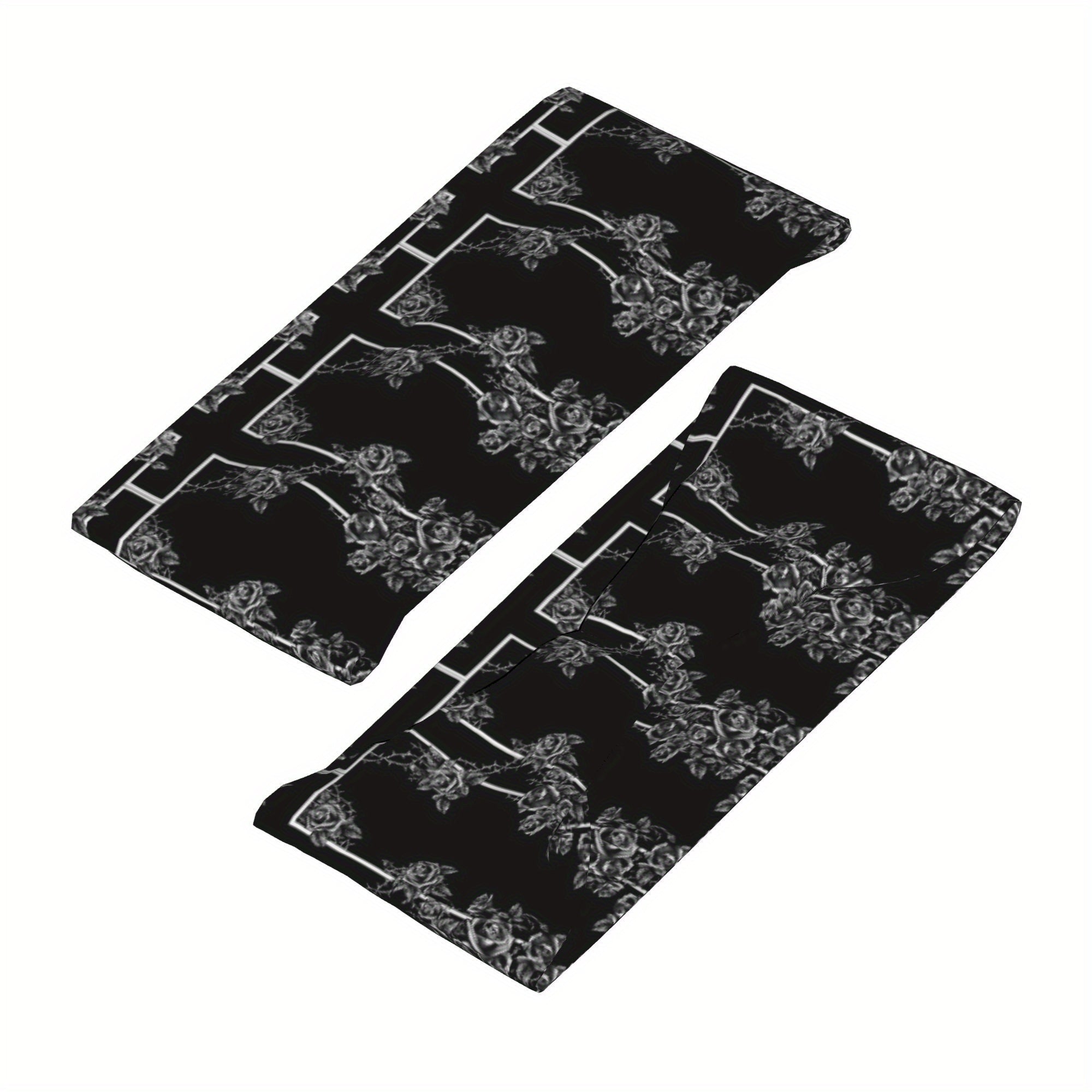 Gothic Floral Sports Headband Sweat Wicking Polyester for Yoga Gym Running