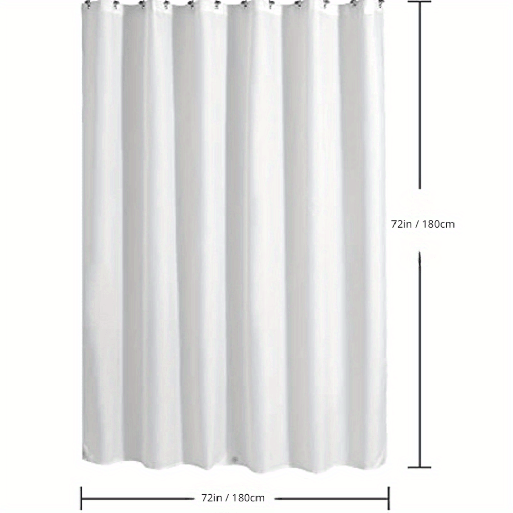 Waterproof Polyester Shower Curtain with Hooks