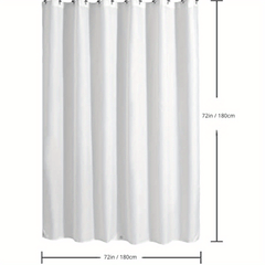 Waterproof Polyester Shower Curtain with Hooks