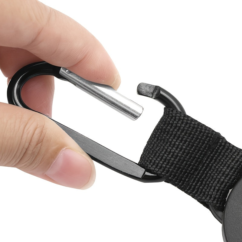 Carabiner Keychain with Retractable Cord, Securely Attach Keys